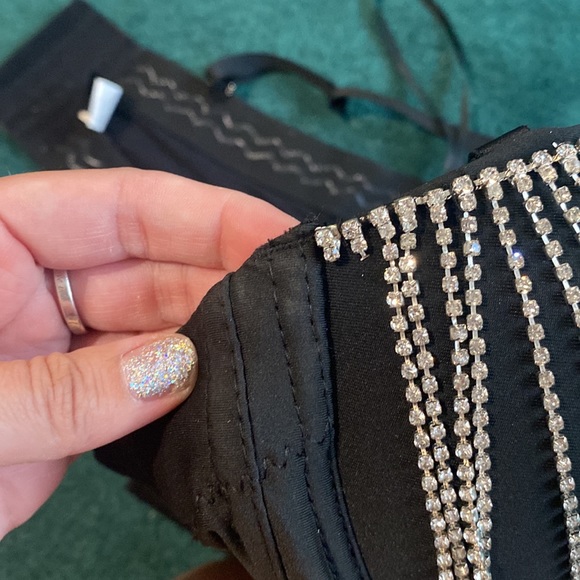 SHEIN SXY Rhinestone Fringe Cami Crop Top - Picture 6 of 6